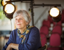 portrait of Lucinda Kidder ’66 in the theater